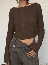 Vintage Distressed Strick Crop Top
